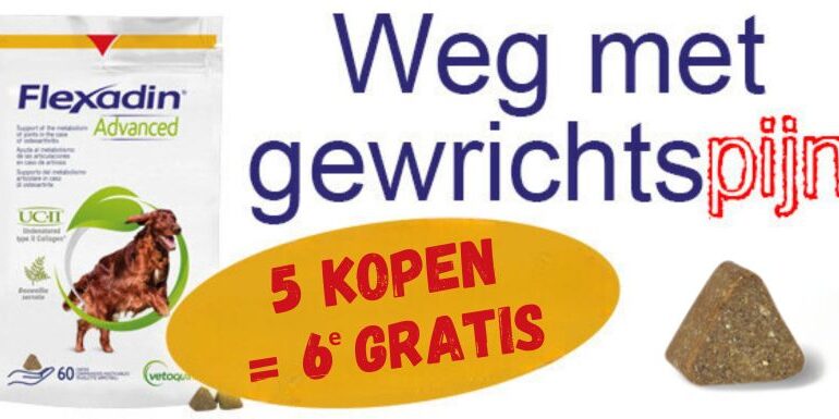 5 kopen = 6e gratis (1) artrose getackeld met Flexadin Advanced