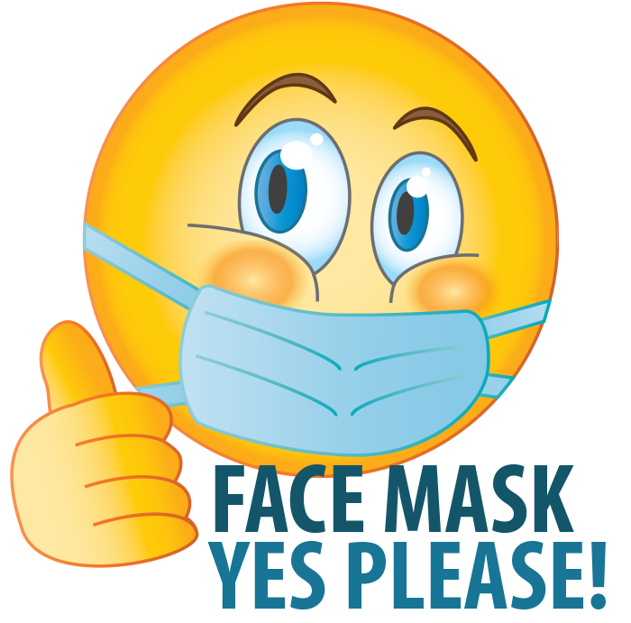 Emoji Face Mask Yes Please Thumbs Up